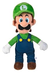 Simba- Peluche Luigi 50cm, Super Mario, Material Suave y Agradable, 100% Original, Apto para Todas Las Edades (109231014)