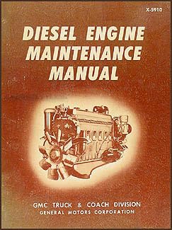 Paperback 1959-1971 GMC Inline 4-71, 6-71 Diesel Engine Repair Shop Manual Original Book