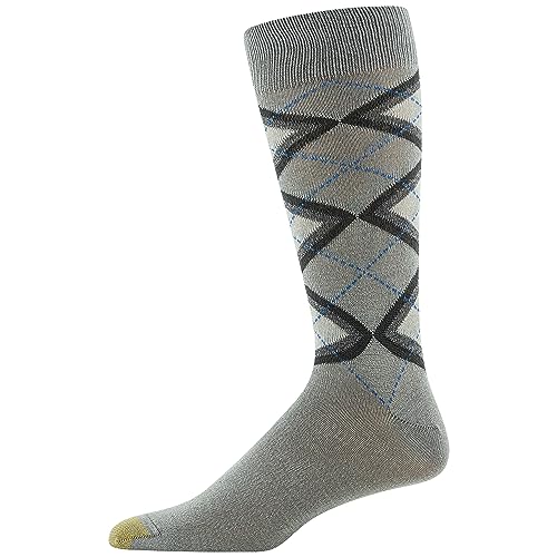 GOLDTOE Men's Premium Argyle Crew Socks, 3-Pairs3