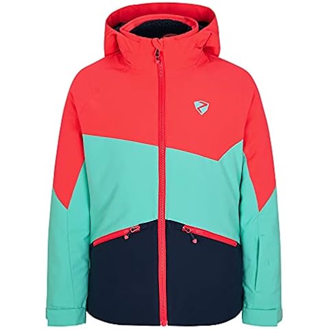Ziener Mädchen Antarktika Kinder Ski-Jacke, Winter-Jacke Cover