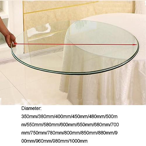 Dalle en verre trempé rond pour protéger une table basse de salon