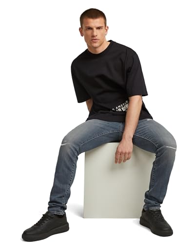 Miniatura 5 de G-Star Jeans Revend Fwd Skinny Para Hombre, Azul Antic Sand Blast Restored D20071-D842-H781 , 33w 32l