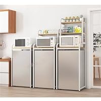 冷蔵庫ラック ゴミ箱上ラック キッチンラック 耐キッチン用品収納 レンジ台 白 41K2VcZorCL._SS200_.jpg