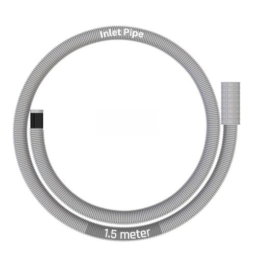 Image of SBD 1.5 Meter easyfit Washing Machine inlet Pipe | Washing Machine Tap Connector Pipe | Leak-Free Flexible Design Rubber Interface | Water inlet Pipe (Pack Of 1) (Grey, 1.5 Mtr)