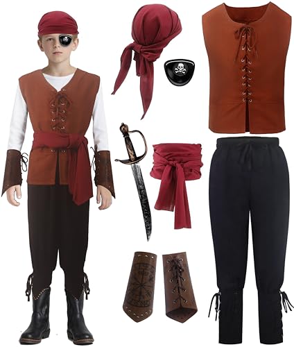 Disfraz completo pirata niño talla L 8-9 años