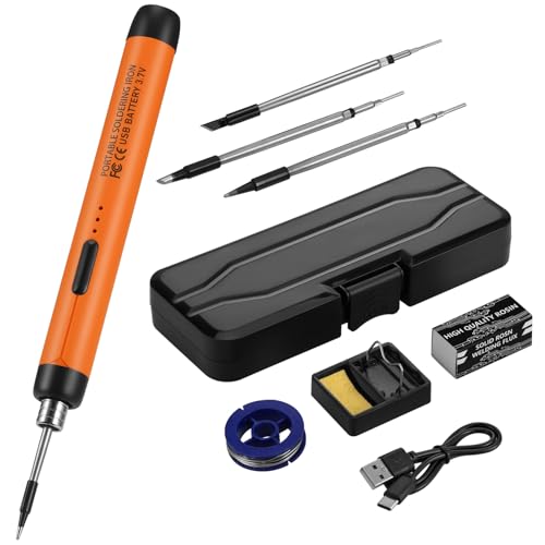 JIZZU Portable USB Soldering Iron Kit, 800mAh