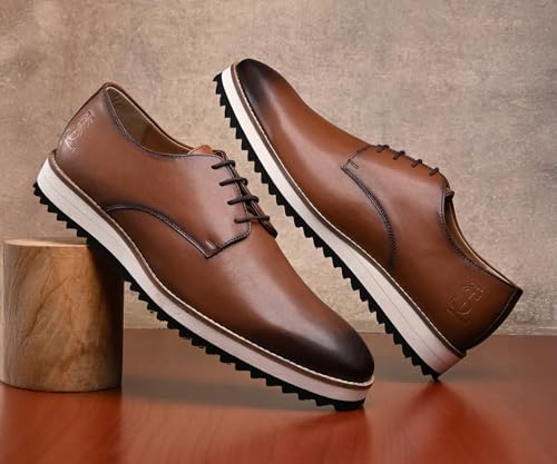 Image of LOUIS STITCH Casual Shoes for Men | Ultra Lightweight and Comfortable | Cushioned Footbed Men's Derbys | LSMX-PL