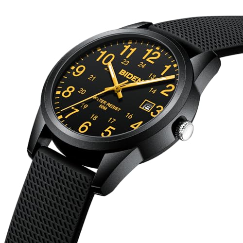 Image of LN LENQIN Mens Watches Analog Quartz Sports Unisex 30M Waterproof Nurse Watch for Men Women Medical Professionals Military Time with Second Hand Glowing Easy to Read Dial
