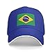 Brazil Flag Unisex Baseball Cap Fits Men Women Adjustable Dad Hat Sandwich Bill Cap Blue