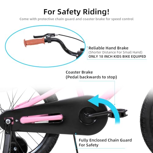 image for JOYSTAR 18 Inch Kids Bike for Age 5-8 Girls Bikes 5 6 7 8 9 Years Old 