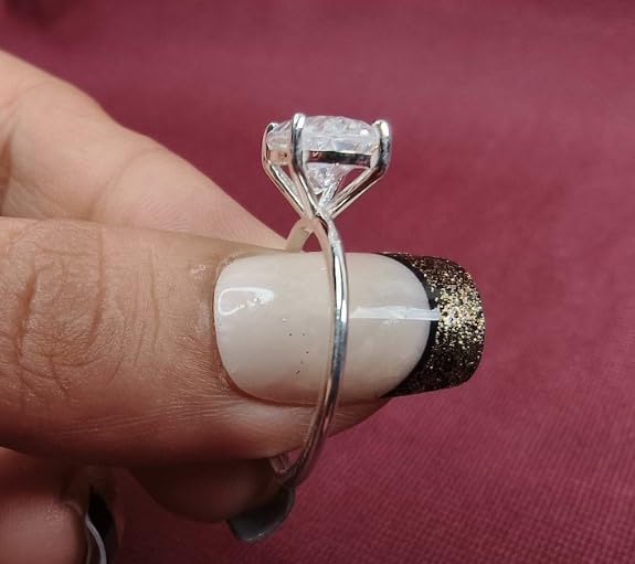 4 Ct Oval Cut diamond Solitaire Engagement Ring, 14k Gold Plated East To West Wedding Ring,Handmade Ring, wedding Ring.Oval Engagement Ring,Gifted for hers,size 3-12 (USA)3