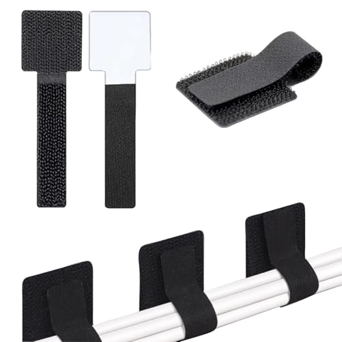 JnTech ケーブルクリップ 50個入り 配線止め ケーブルホルダー コードクリップ コードフック 収納 ケーブル 固定 コード管理 ケーブル クリップ 強力粘着テープ付き 配線 壁に這わせる 車用 家庭用 事務室用 2.8cm × 9cm (ブラック) JnTech ケーブルクリップ 50個入り 配線止め ケーブルホルダー コードクリップ コードフック 収納 ケーブル 固定 コード管理 ケーブル クリップ 強力粘着テープ付き 配線 壁に這わせる 車用 家庭用 事務室用 2.8cm × 9cm (ブラック)