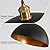 Eustace 17.7" Large Industrial Pendant lamp, Vintage Pendant Light,Black and Gold Finish Dome Pendant Lighting Fixture