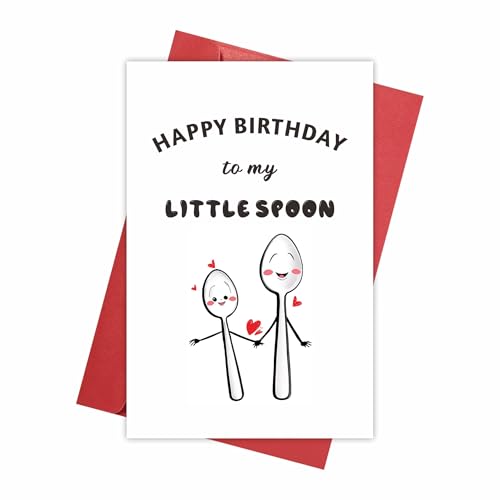 REENYOUNG Little Spoon Love Card, I Love You My Little Spoon