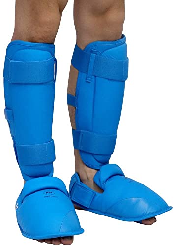 Wesing Karate Shin Instep Guard Wkf Karate Shin Pad (Blue,Xl) #TOP1