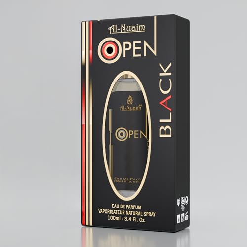 Image of Al-Nuaim Open Black Eau De Parfum For Men & Women - 100ml | Long Lasting Perfume