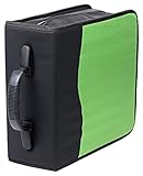 Deluxe 320 Disc CD/DVD Media Case - Green - with New and Improved Inserts, double the thickness and all tabs pulled