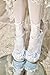 BEROBELLO Sweet Lolita Platform Shoes Kawaii Mary Janes with Bow and Lace Trim (Patent Leather - Blue, Adult, Women, 7, Numeric, US Footwear Size System, Medium)
