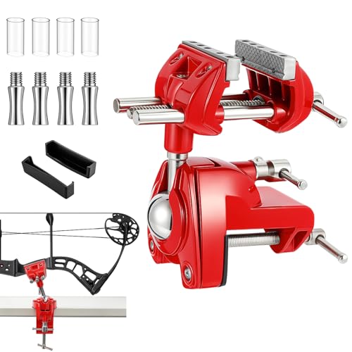 Lanties Bow Vise for Compound Bows 360 Rotate Professional Bench Vise Compound Bow Recurve Bench Adjustment Removable Household Archery Accessories for Archery Tuning Set up and Repair