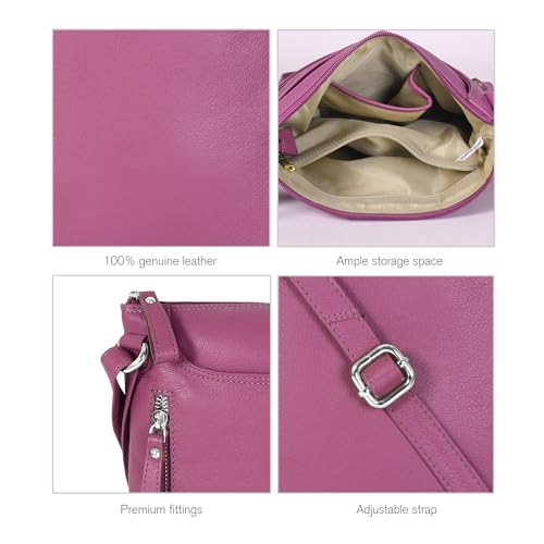 Image of Leather Crossbody Bags for Women - Ladies Sling Handbags - Medium Cross body Purses Handbags - Purses For Women