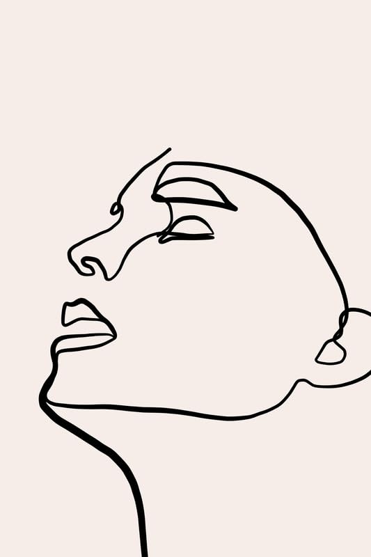 Tableau impression sur toile A.S. Création DD132449 motif visage minimaliste