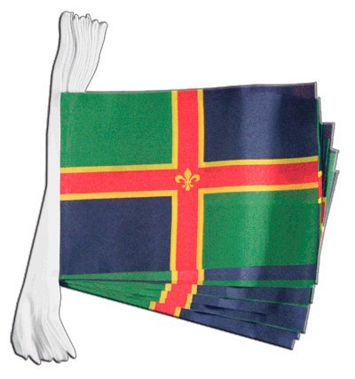 Guirlande drapeau Royaume-Uni Lincolnshire 5,9m pour décoration festive