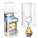 Pop Protector Case for Funko-Pop-Keychain-Figure Display Case Compatible with Funko Pop Keychain- 0.35 mm Thick, Stackable & Clear Pop Protector- PET Plastic Display Case- 20 Pack