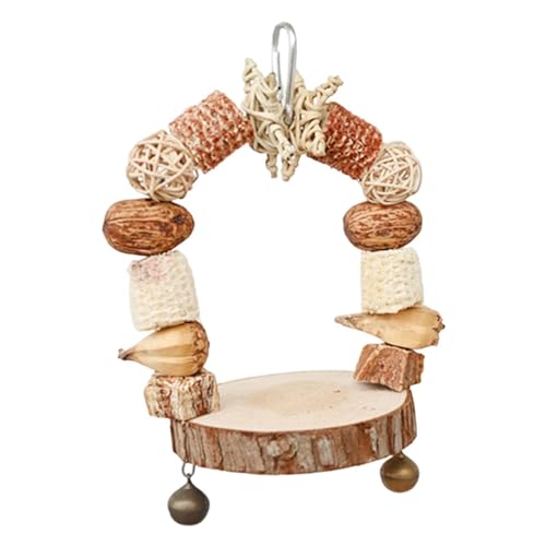 Supporto per pappagalli, altalena giocattolo per uccelli, altalena giocattolo per uccelli, di legno per uccelli, altalene, giochi per parrocchetti per cacatua, accessori per gabbia per uccelli