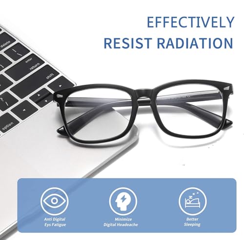 Image of IFLASH | Zero Power Blue Cut Computer Glasses | Gaming Glasses | Anti Glare, Lightweight & Blocks Harmful Rays | UV Protection Specs | Men & Women | Medium