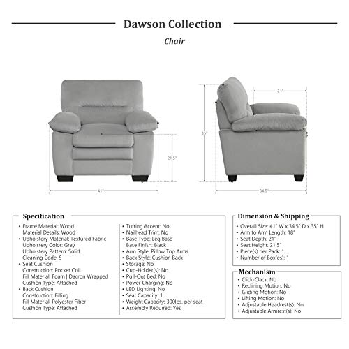 Sillón estándar cómodo plegable Gris miniatura 2