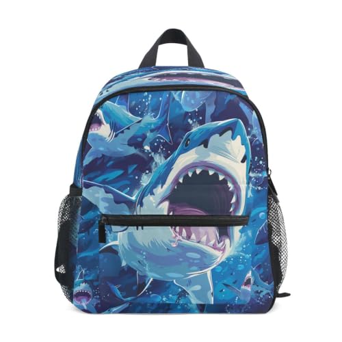 Sac d'école maternelle requins bleus pour soulager le dos de votre tout-petit