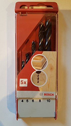 Bosch Holzbohrer Set 5 tlg. Ø 4 - 10 mm Bohrer für Holz Spiralbohrer 2609257214