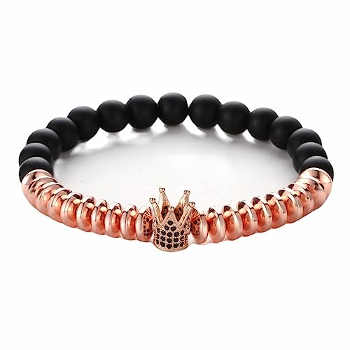 Bracelet couronne en perle de 8 mm à porter au quotidien pour elle et lui