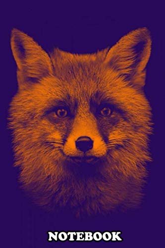  Notebook: The Fox Potrait Poster , Journal for Writing, College Ruled Size 6\