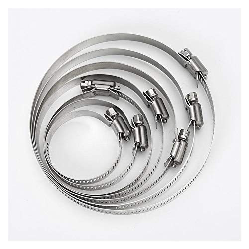 Raohui Abrazadera de Manguera de Tornillo sin Fin 20pcs / Lot Multiusos Abrazadera de Abrazadera de Tubo de aro de Manguera de Acero Inoxidable 304 for asegurar mangueras, Cable, Tubo (Tamaño