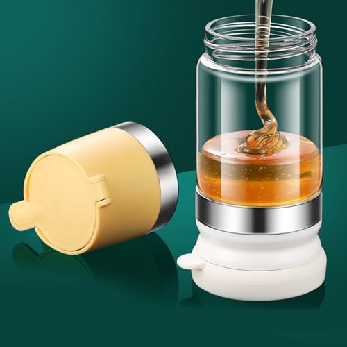 Tarro de vidrio de 350 ml premium con boquilla antigoteo 7