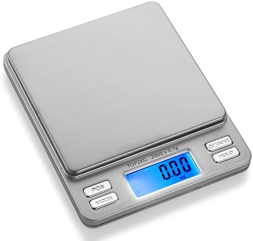 Smart Weigh Gold & Jewelry Scale, 2000g x 0.1g, Backlit LCD Pocket Design