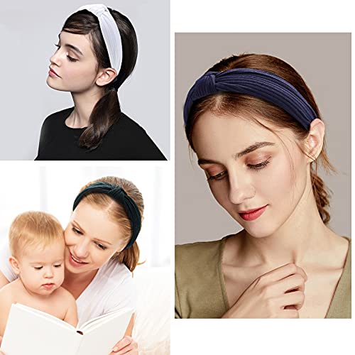 Fishinsea 10 Pack Knotted Wide Headbands For Women Cute Fashion Head Wrap In Solid Color Non-Slip Hair Accessories For Daily Festival Presents thumb #4