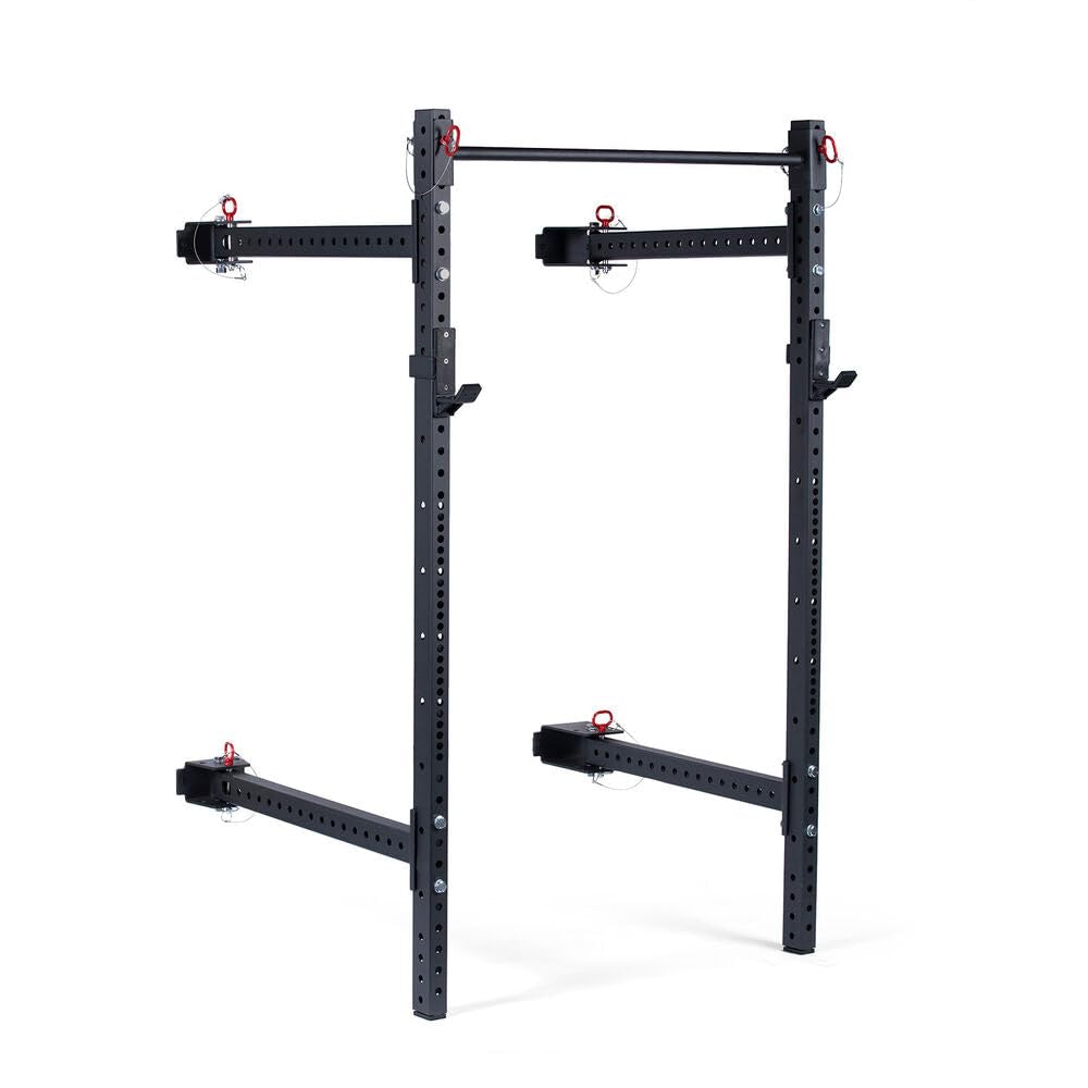 Titan Fitness T-3 Series 82-inch Wall Mounted Folding Power Rack, Space Savings Rack, Folds up to 5