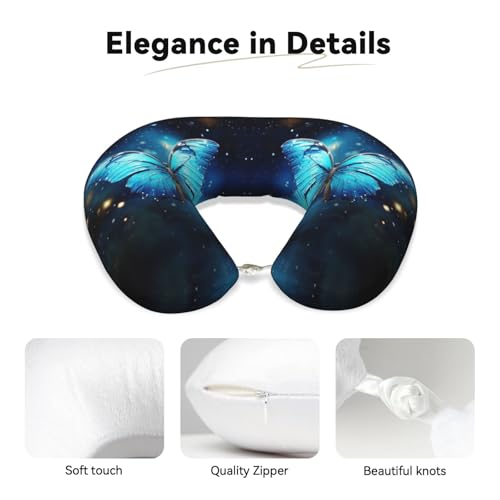 Almohada viscoelástica cervical negra de viaje miniatura 4