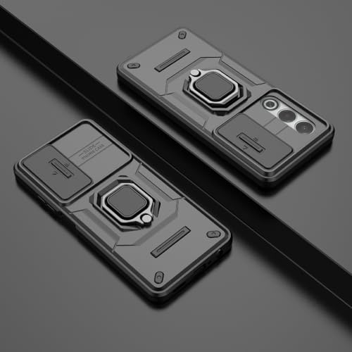 Image of Back Cover Case Compatible to OnePlus Nord CE 4 Lite 5G with Sliding CamShield & 360 Protection Ring Stand Mobile Phone Cover Case for 1+ Nord CE4 Lite 5G (PC, Black)