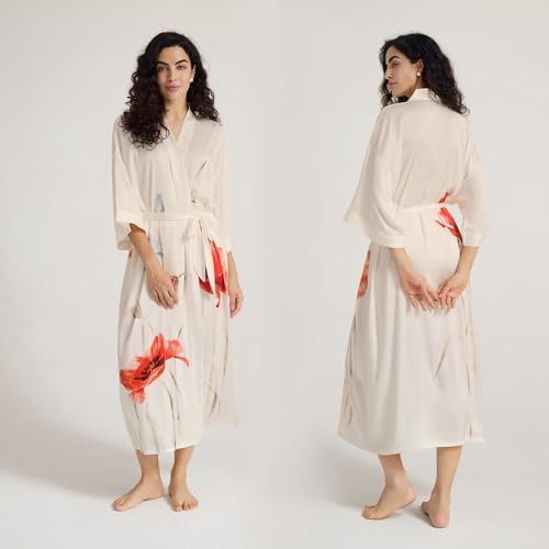 Robe de chambre en satin manches 3/4 le cadeau idéal pour elle