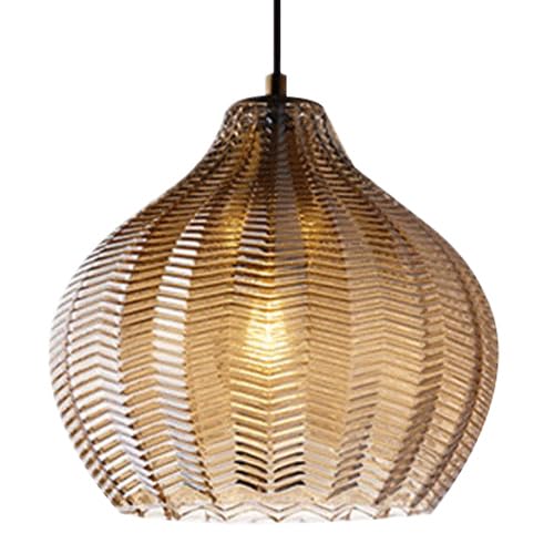 Lustre E27 abat-jour verre style industriel pour luminaire de plafond couloir