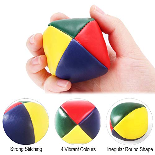 Odowalker 6 Pieces Juggling Balls Multi-Colored Juggling Set for Beginners Durable Juggle Ball Kit for Juggler, Kids and Adults - Thumbnail 3