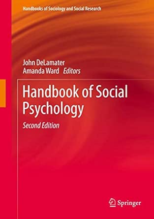 Handbook of Social Psychology Second Edition 2013 Edition book cover