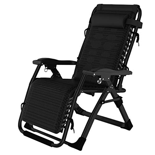 Chaise de salon relaxant noire pliante contre le mal de dos 150kg