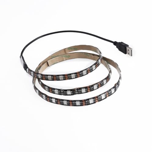 Tira LED flexible impermeable multicolor con control USB de 1 metro miniatura 6