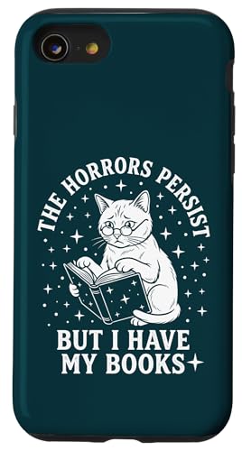 ���|�͑������ǖ{�͂��� Funny Cat Reader �X�}�z�P�[�X iPhone SE (2020) / 7 / 8 �p