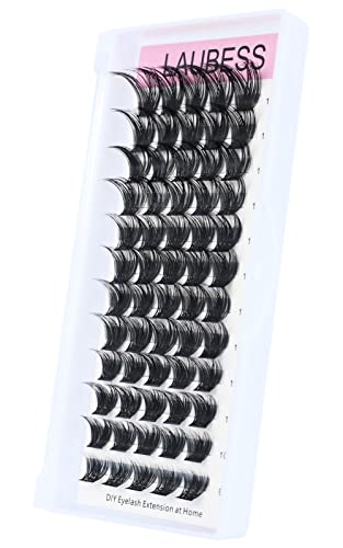 Image of Cluster Lashes Mixed Length Individual Lashes D Curly Lash Clusters Volume Eyelash Clusters DIY Lash Extension Kit Fluffy Cluster Eyelash Extensions (02-0.07D, 9-16mm)