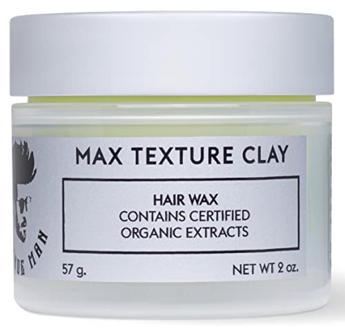 Max Texture Hair Clay For Men - (2oz) by Avenue Man Hair Products - Hair Pomade with Certified Organic Extracts for Wet or Dry Hair - Paraben-Free Hair Putty - Improved Formula - Made in the USA